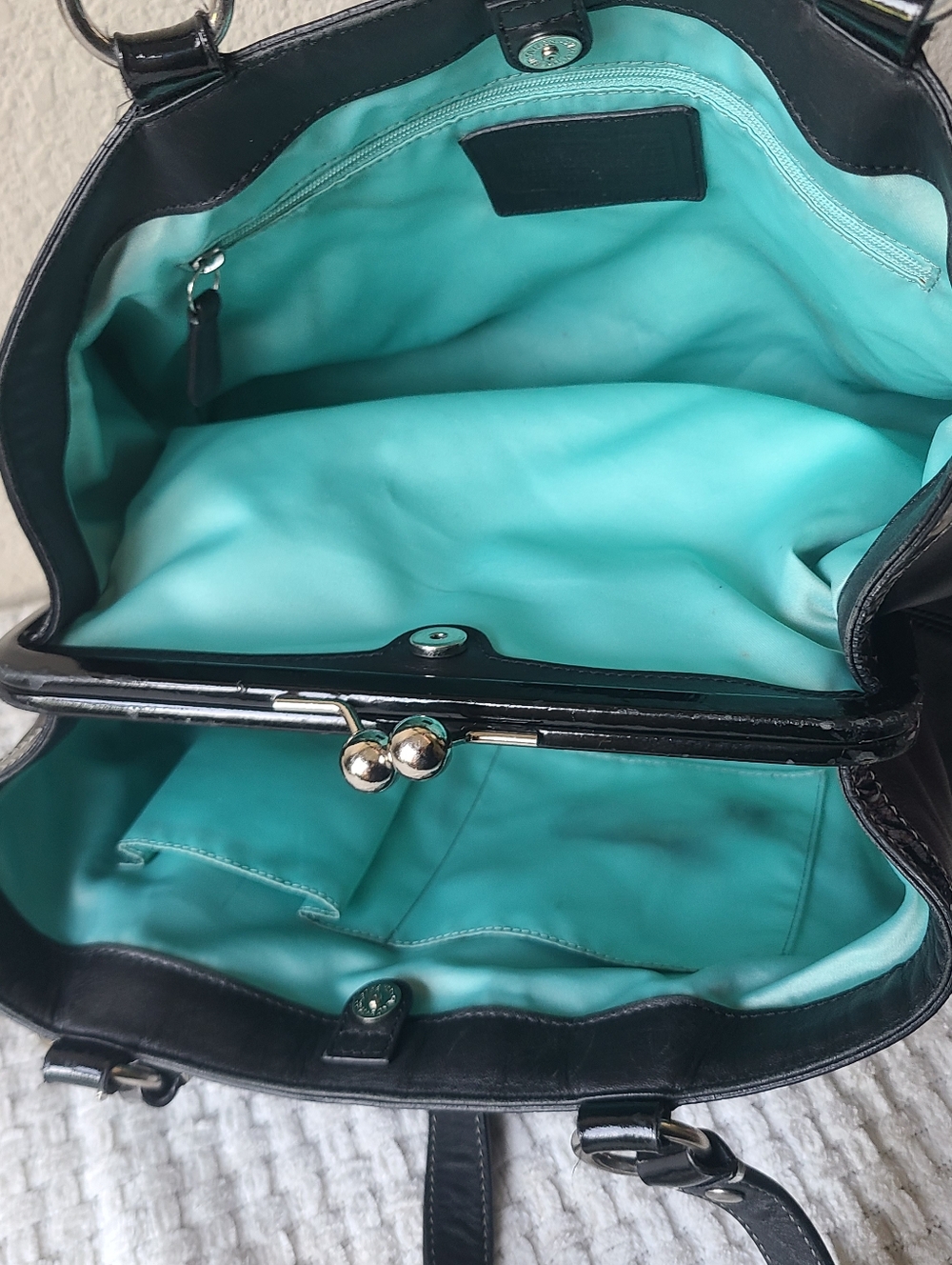 Coach Classic Black Leather Handbag - Picture 13 of 14